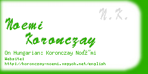 noemi koronczay business card